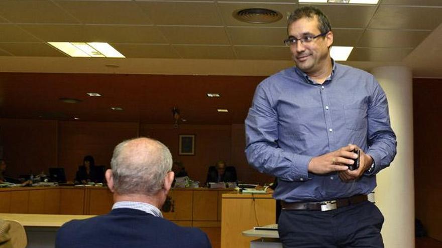 Roberto Acuña, ayer durante el juicio.