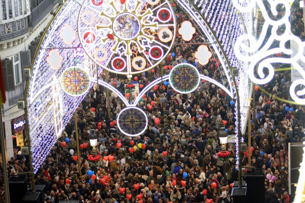 El encendido de las luces de Navidad de la calle Larios