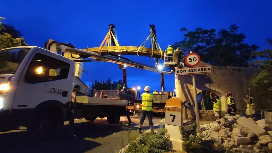 Derriban el ‘Pont den Calet’ de Son Servera a causa de un accidente de coche