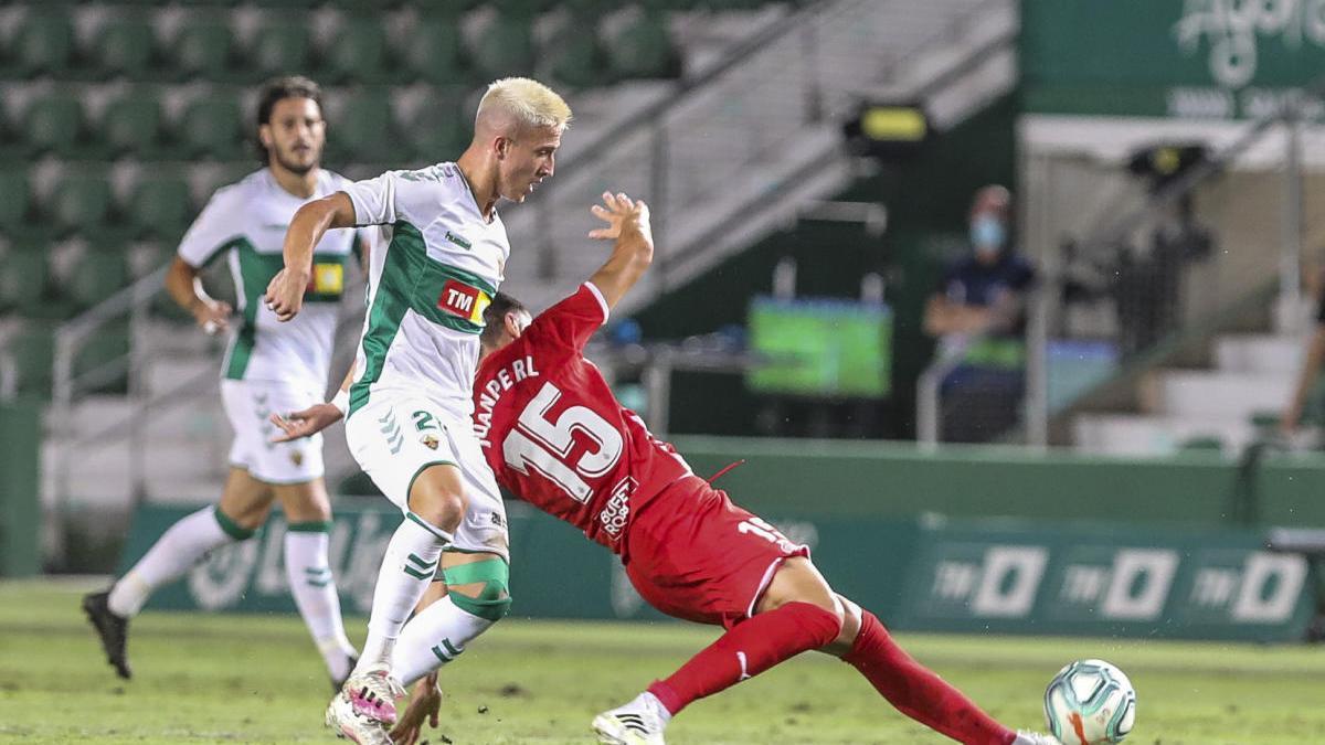 El franjiverde Escriche, este jueves contra el Girona.