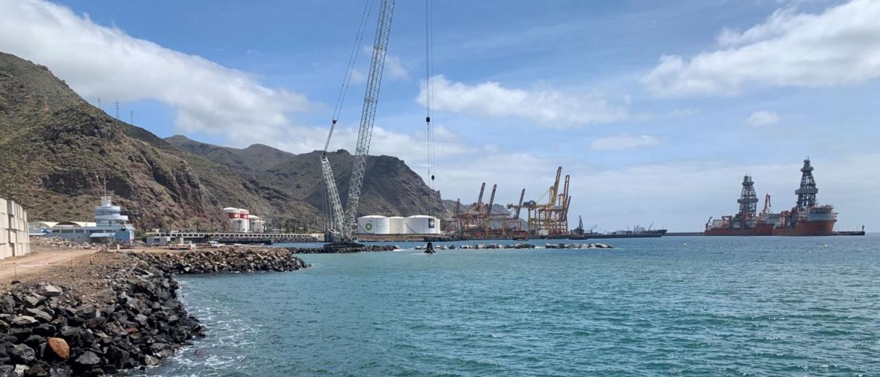 Estado actual de las obras de la Zona de Charcos de Valleseco, en Santa Cruz de Tenerife.