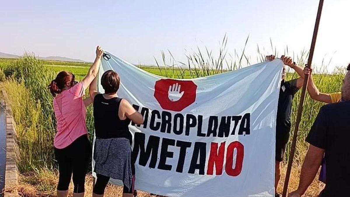 Vecinos de Valdehornillos participan en una marcha contra una planta de biogás.