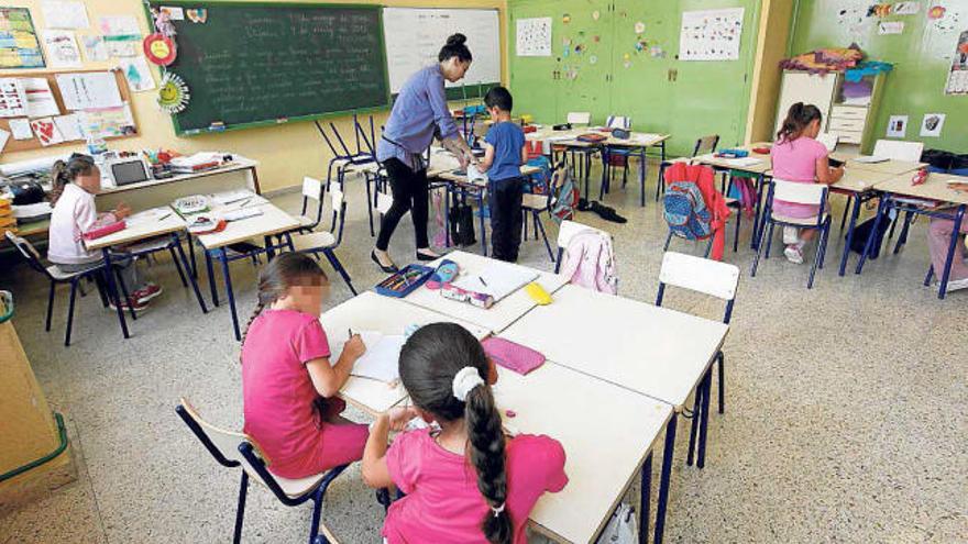 Una clase de un curso de Primaria en un colegio de Alicante en imagen de archivo.