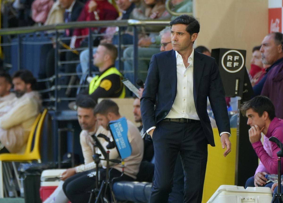 Marcelino, durante el partido ante el Granada.