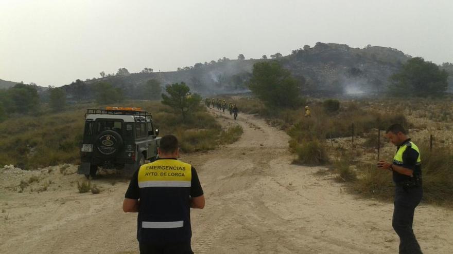 Un incendio quema más de 5 hectáreas en Lorca