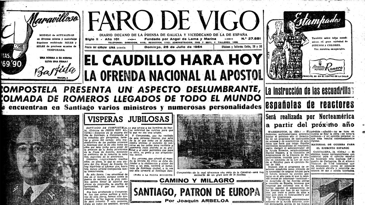 O Día de Galicia a través das portadas de FARO DE VIGO