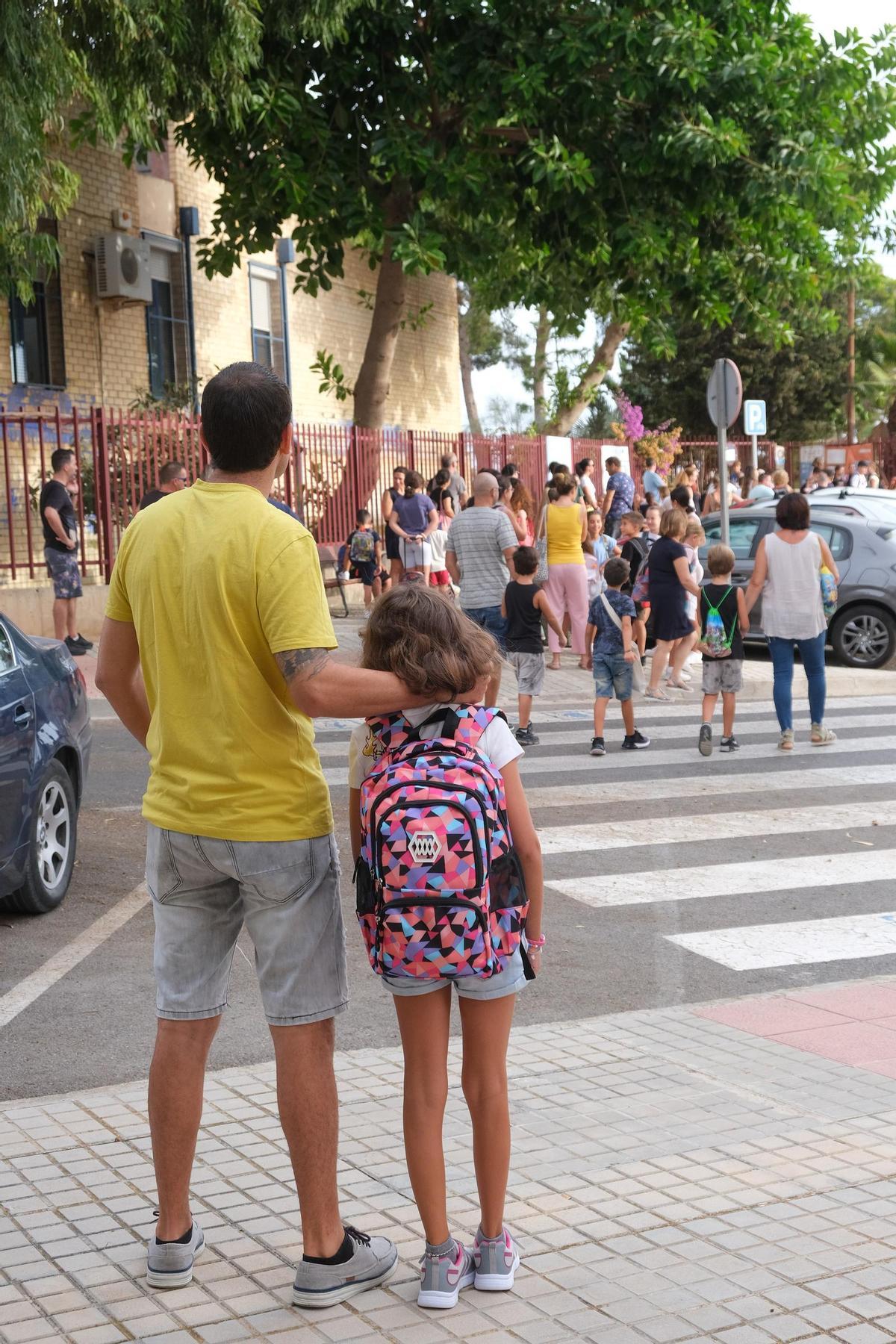 Primer día de clase en un colegio