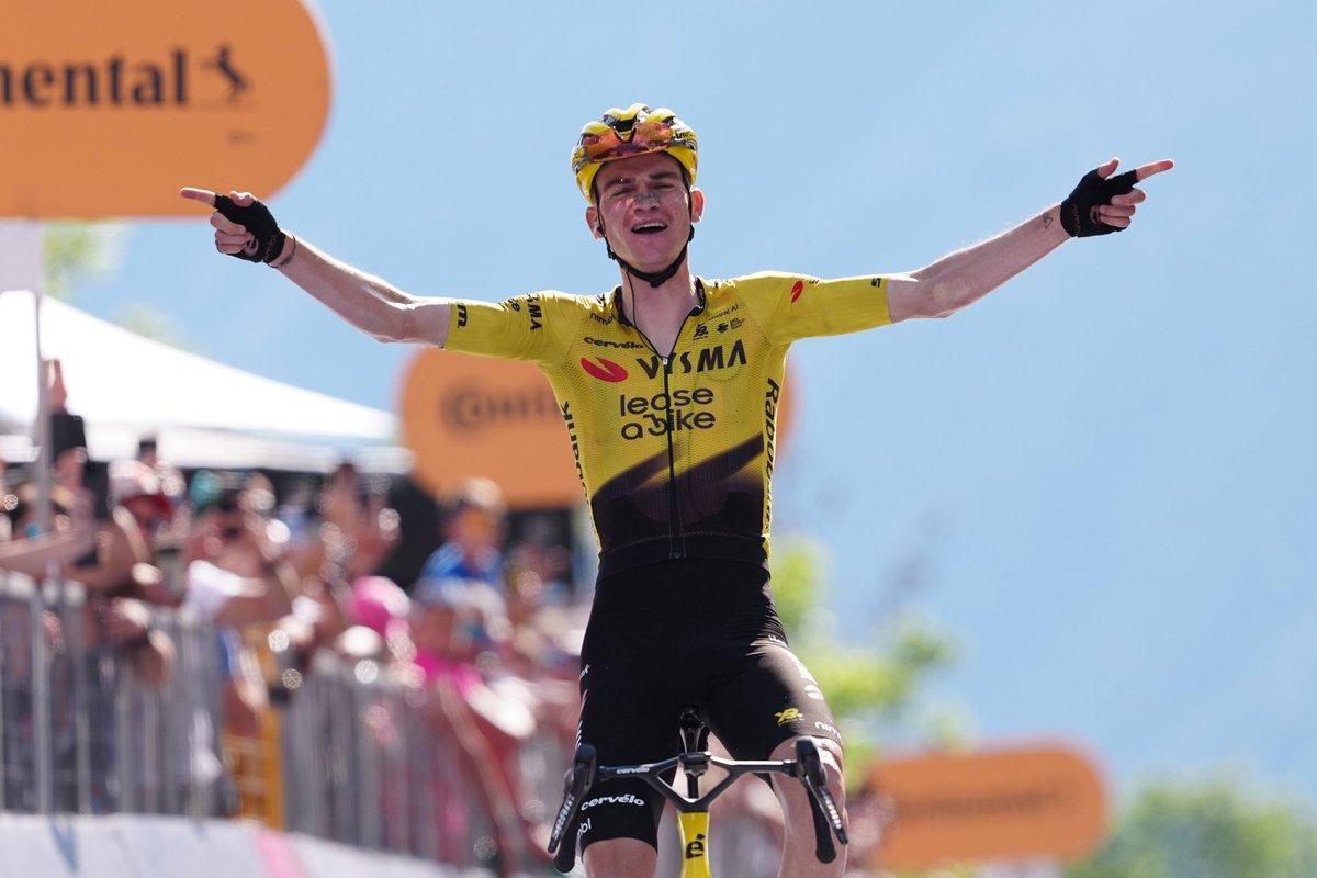Sepp Kuss, en la victoria en el Giro.