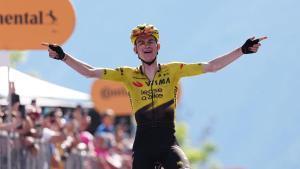 Sepp Kuss, en la victoria en el Giro.