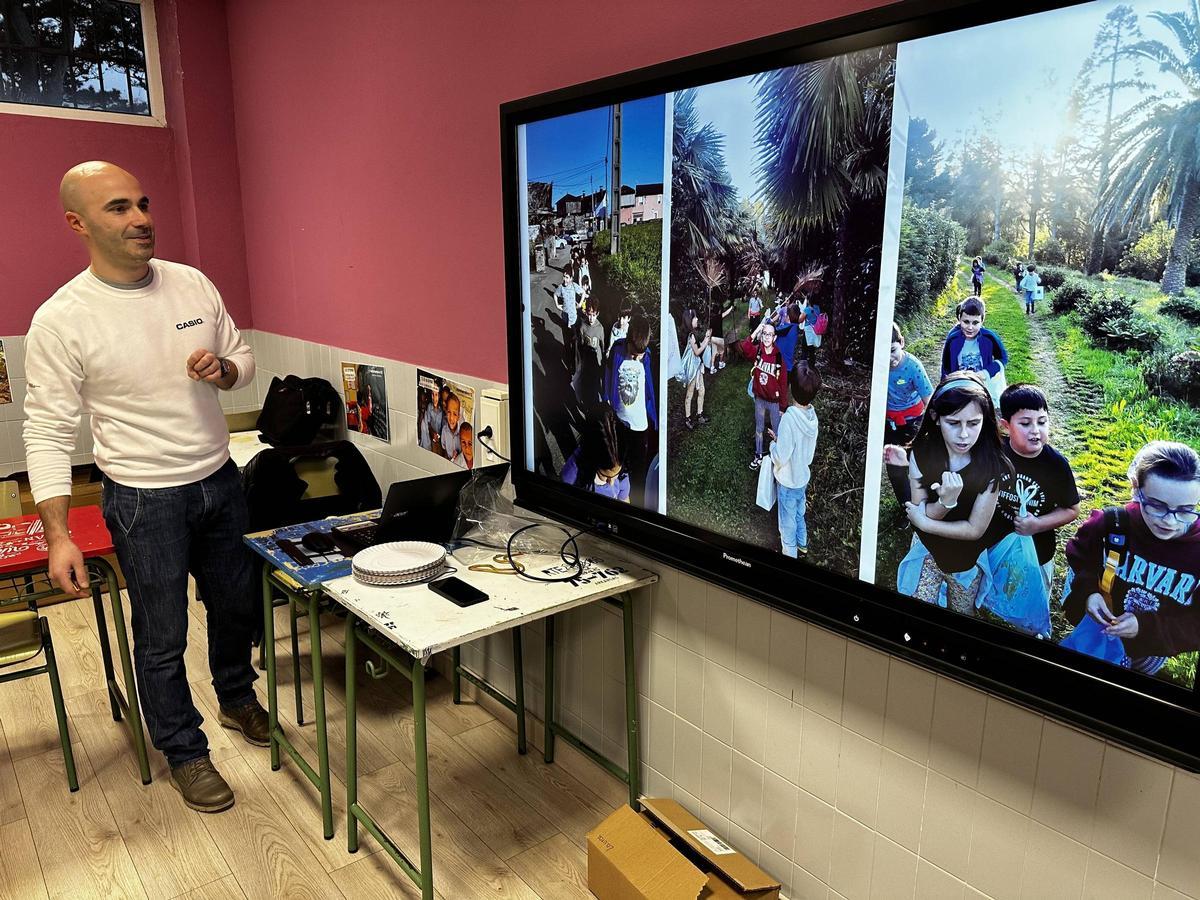 Nike García durante en un taller.