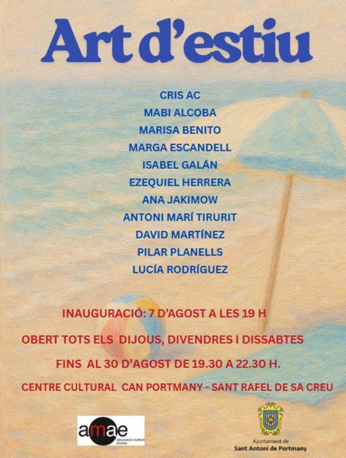 Cartel de la muestra que se inaugura en Can Portmany. | FIRMA