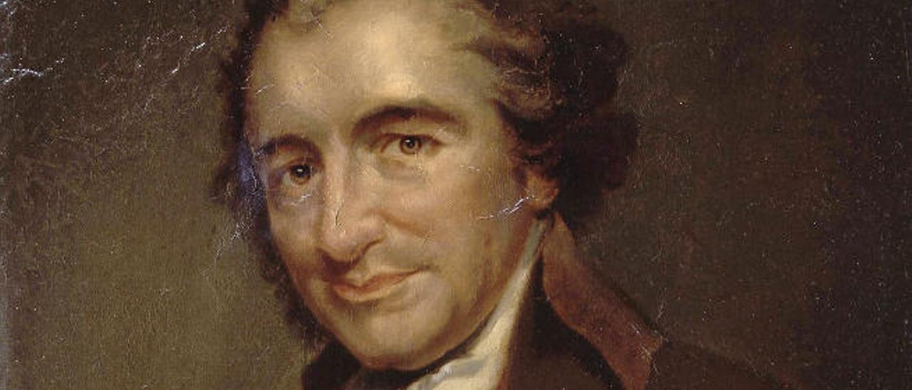 Retrato del político y escritor inglés Thomas Paine.