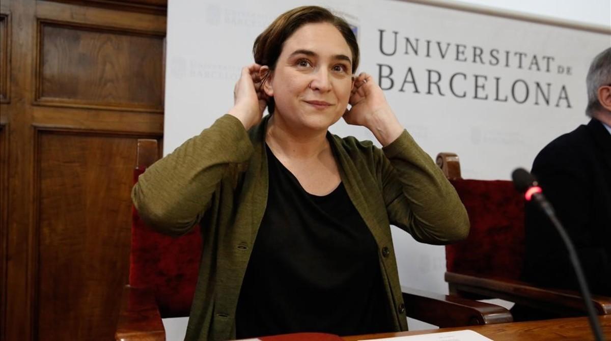 Ada Colau, en un acto reciente en Barcelona. Ada Colau, en un acto reciente en Barcelona.