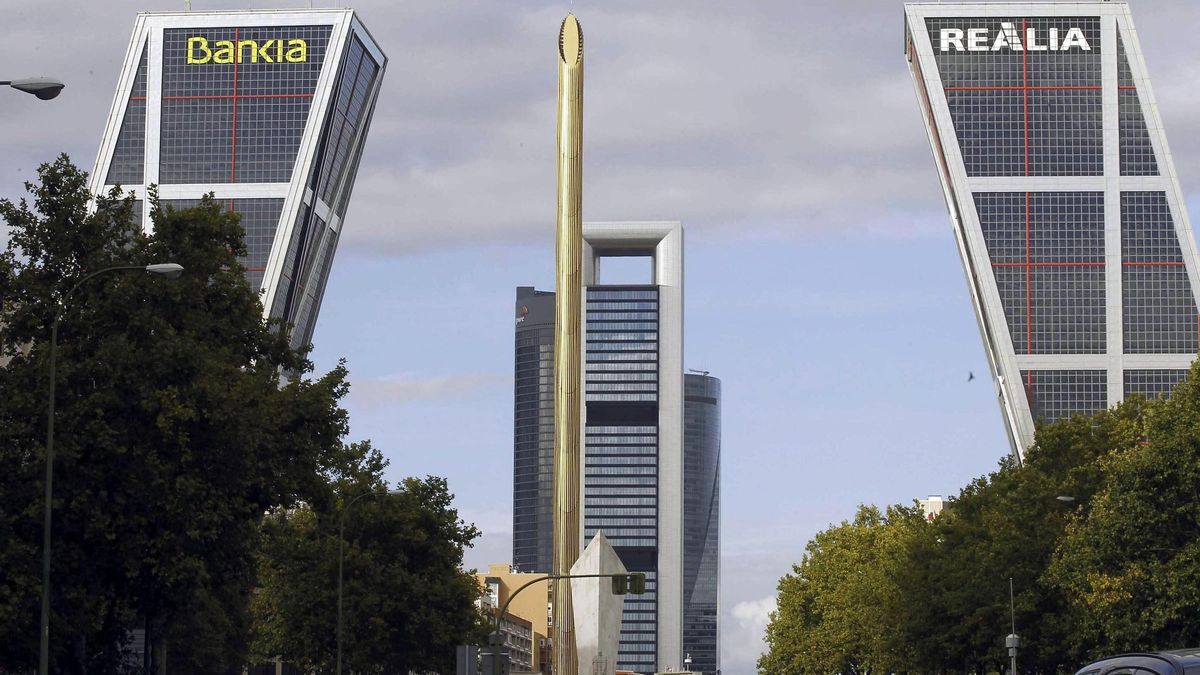 Zona financiera de Madrid.