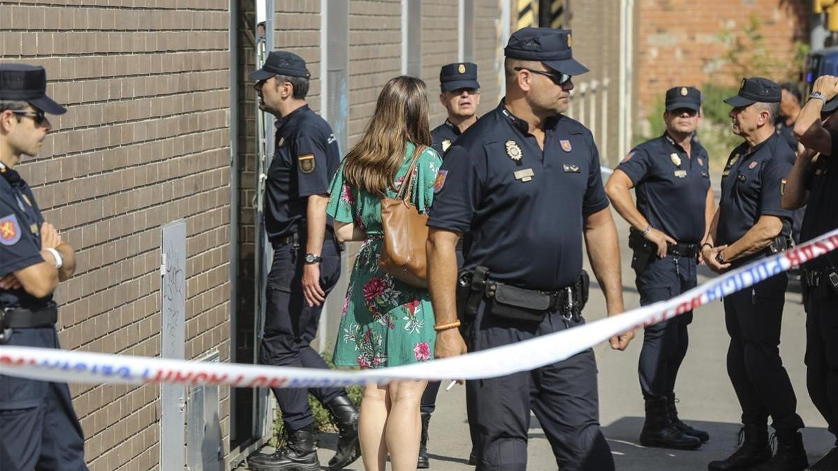 BARCELONA  03 07 2018 Regristro Policía Nacional