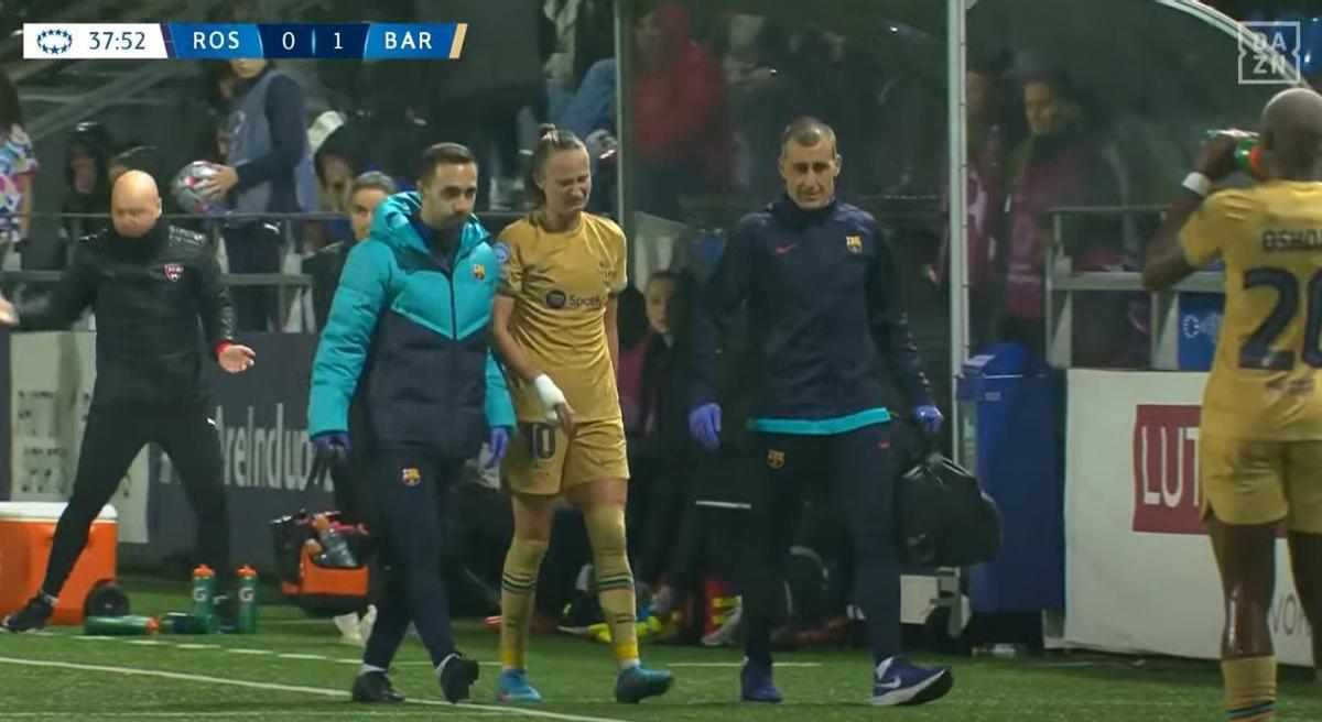 Hansen se retiró entre lágrimas del partido