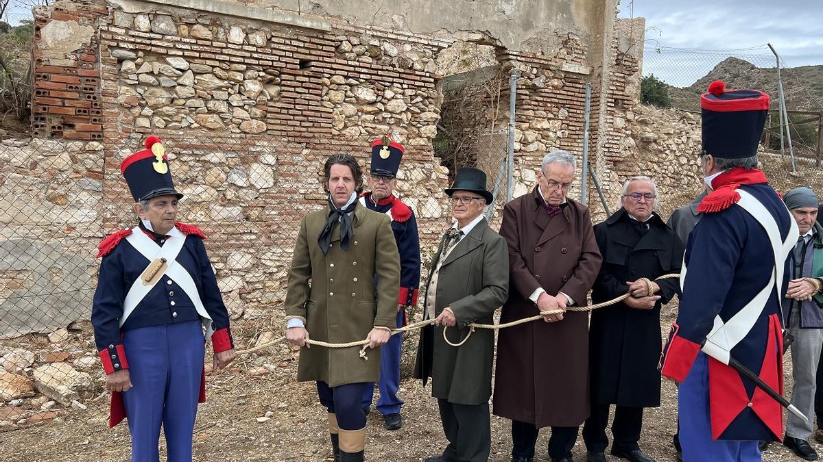 Un momento de la recreación histórica del apresamiento de Torrijos.