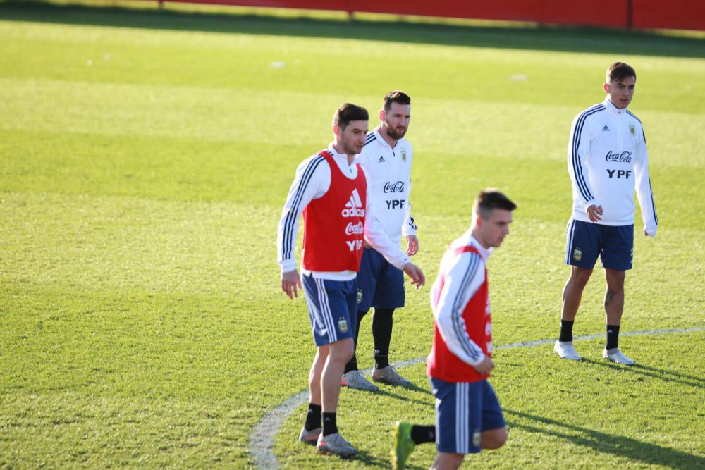 Segundo entrenamiento de la Argentina de Messi en Son Bibiloni