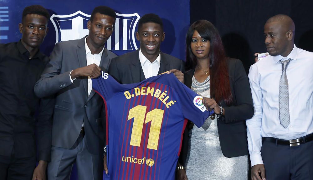 Presentació de Dembelé al Camp Nou