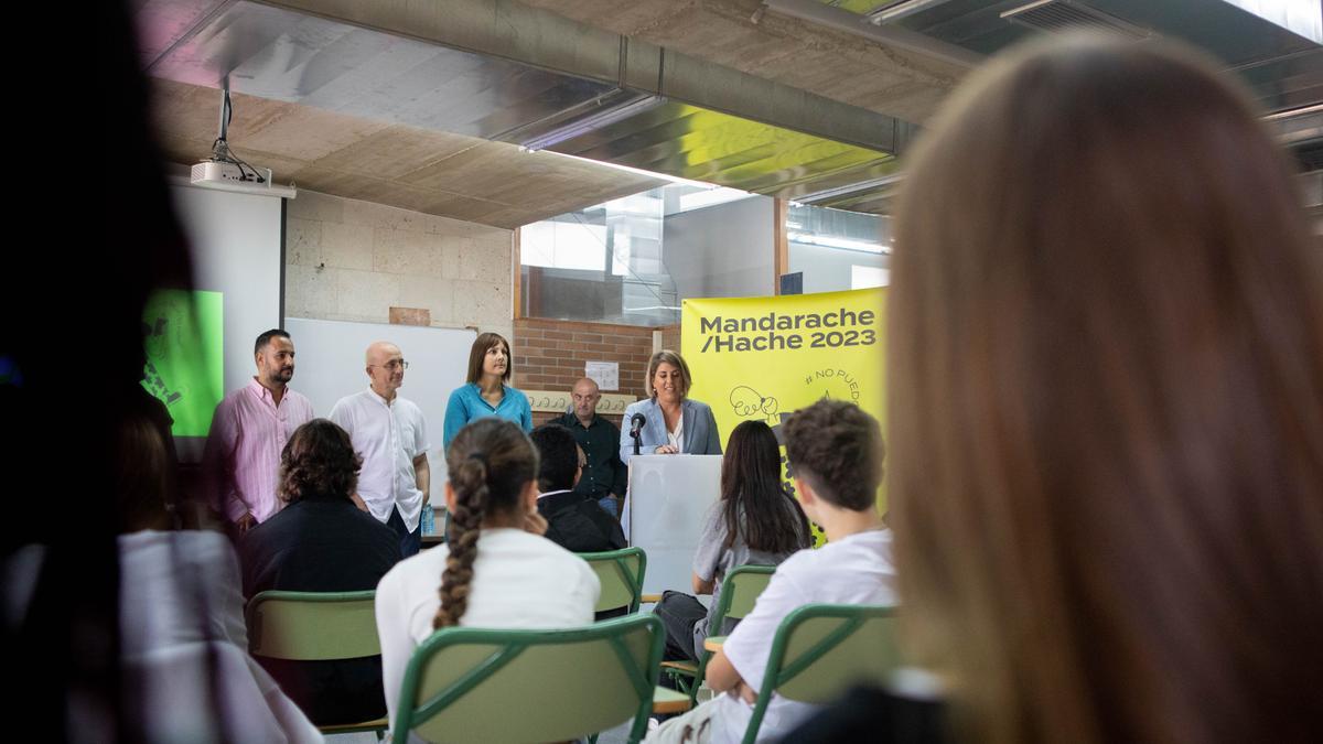 La alcaldesa Noelia Arroyo durante su intervención.