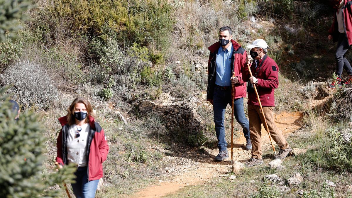 El presidente Sánchez visita la Sierra de las Nieves