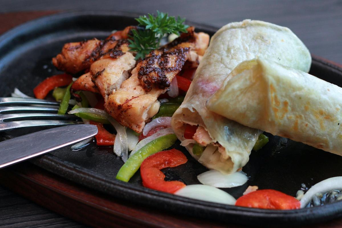 Wraps de pollo y verduras