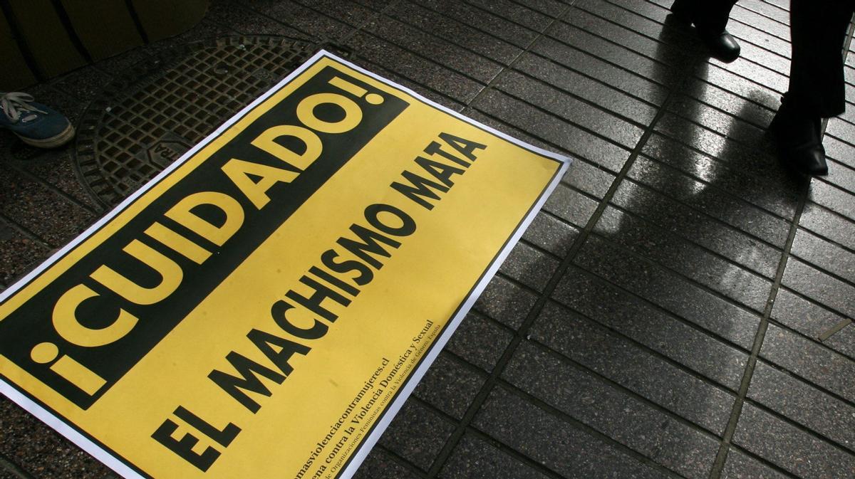 Una campaña contra la violencia machista en Chile.