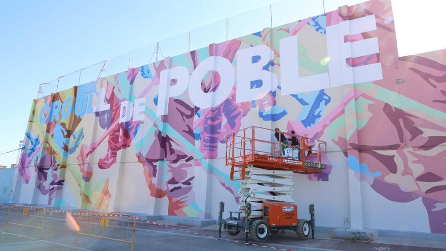 Catarroja homenajea la solidaridad de la dana con un mural del colectivo Unlogic y artistas locales