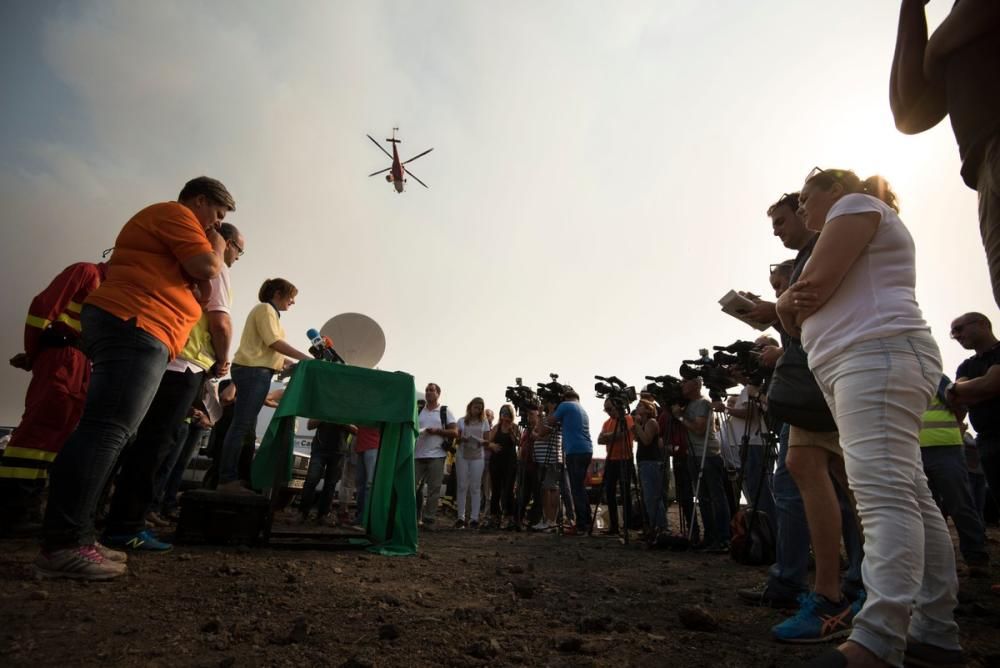 Incendio en la Montaña Jedey en La Palma