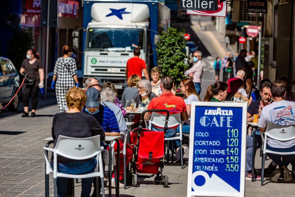 El 10% de las terrazas de bares de Benidorm abren