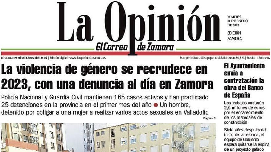 Los titulares del martes en Zamora
