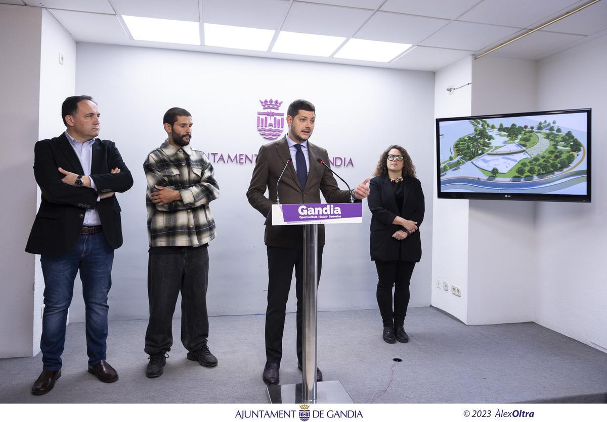 Imagen de la presentación del proyecto en el Ayuntamiento de Gandia