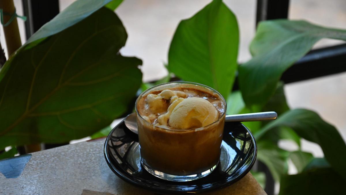 Affogato de la cafetería Mistral