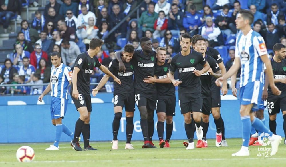 El Málaga CF consigue un trabajado punto en su visita a Riazor que pudo acabar en victoria pero también en derrota
