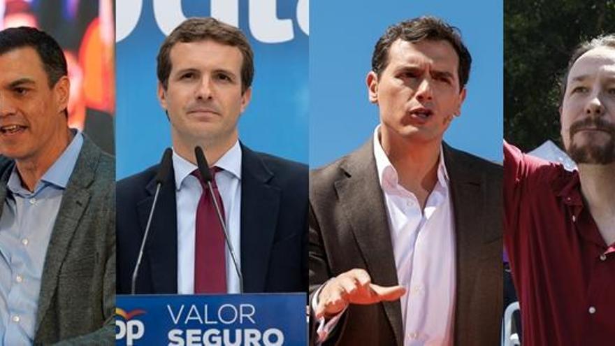 Sánchez, Casado, Rivera e Iglesias.