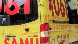 Dos heridos en un accidente entre una furgoneta y un coche de la Policía Nacional en Ibiza