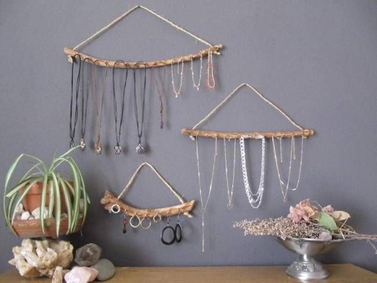 Organizador de joyería rústico