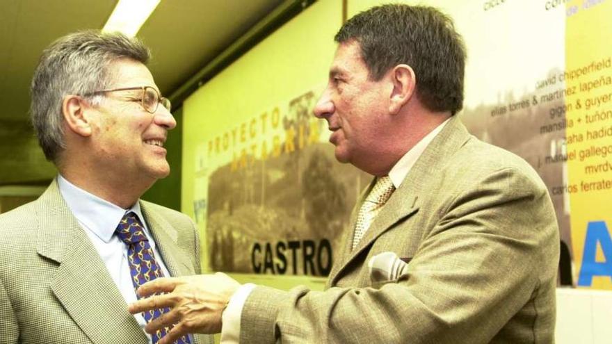 José Luis Meilán y Francisco Vázquez, en la presentación de un proyecto municipal.