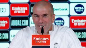 Zidane, en la rueda de prensa de este martes.
