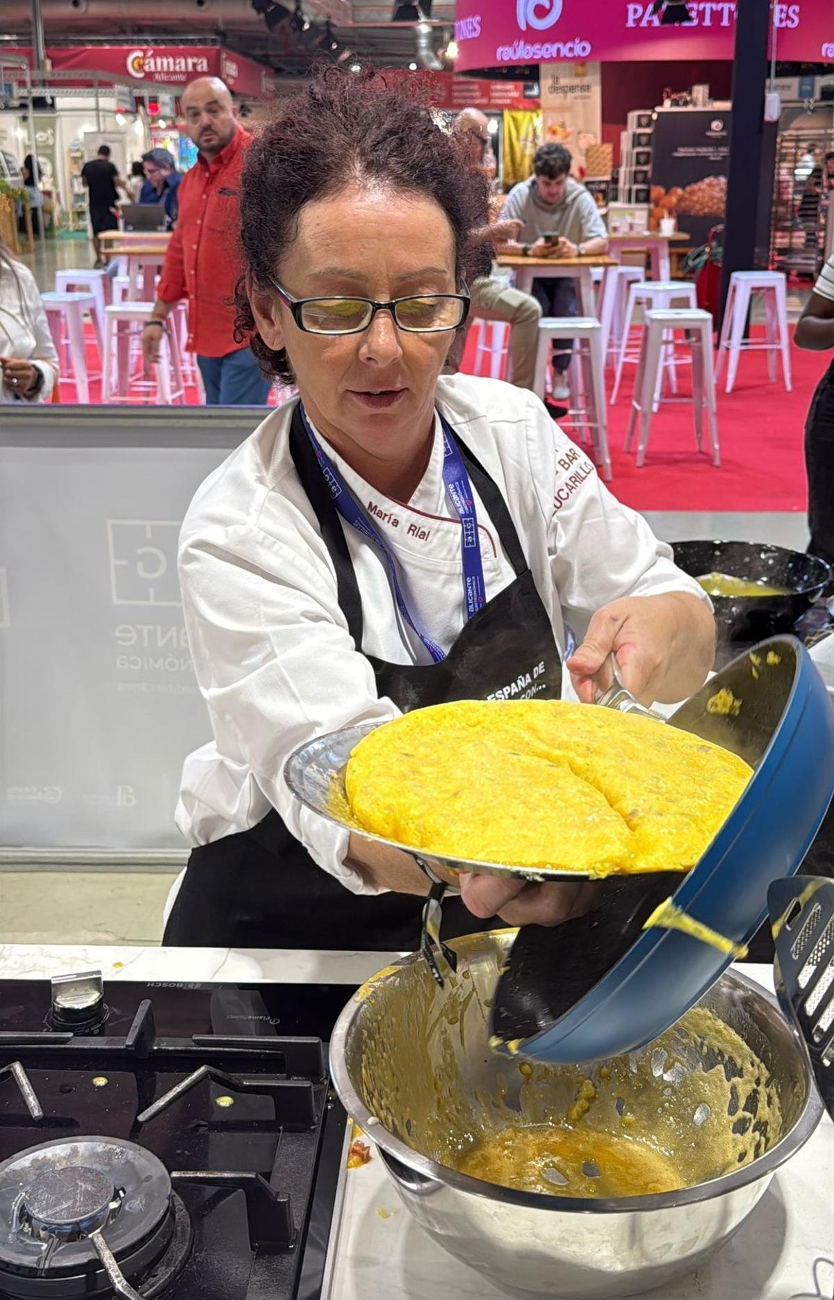 María Rial durante el concurso internacional.