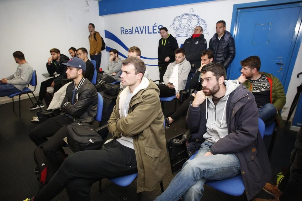 Rueda de prensa de la directiva del Real Avilés