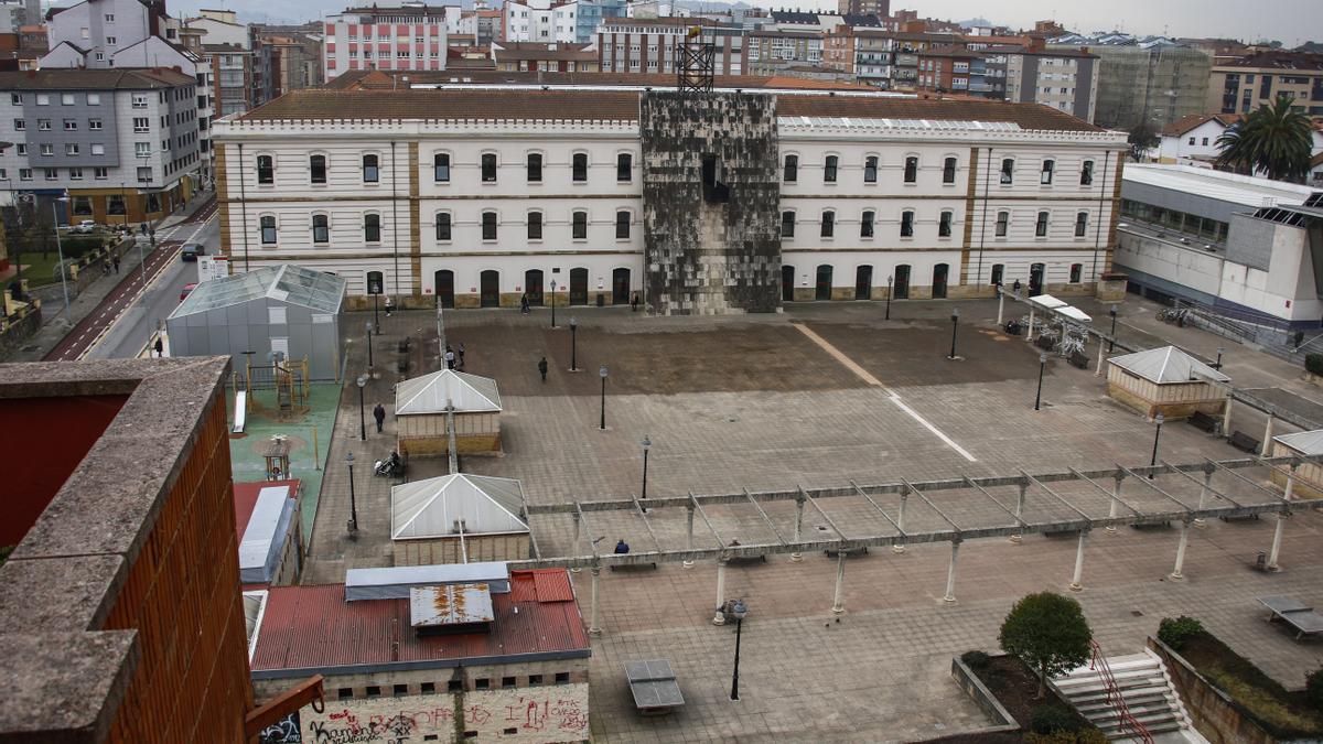 Vista aérea de la plaza de la República.