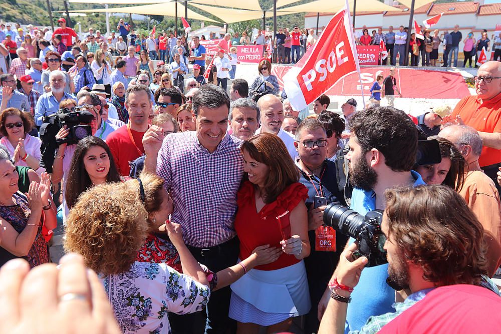 Pedro Sánchez, con los militantes en Cártama