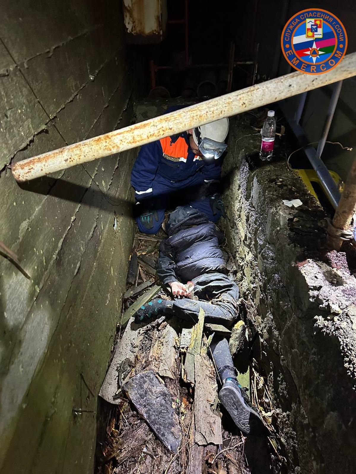 Imagen del rescate del menor.