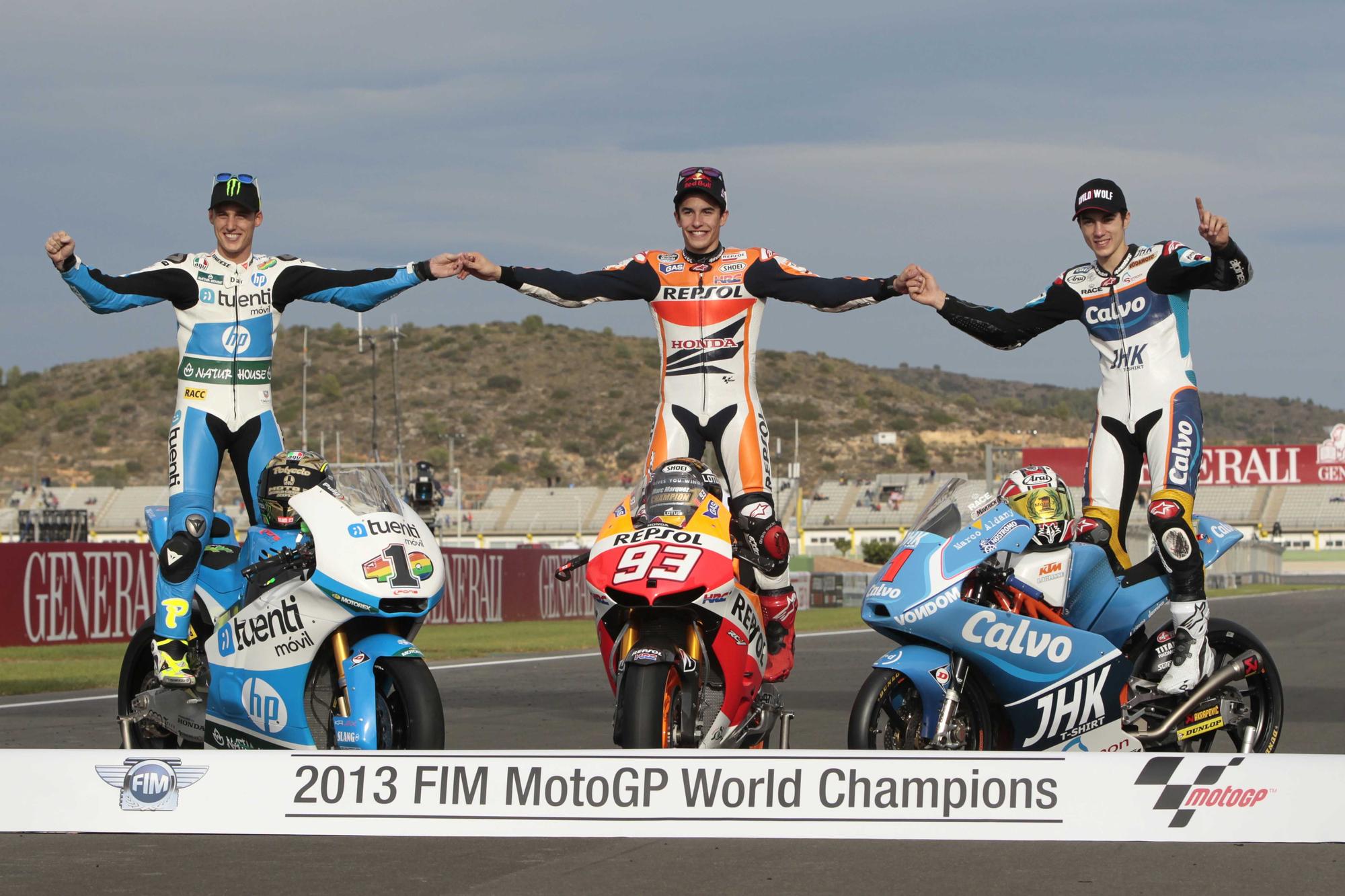 Campeones del mundo en el Gran Premio de la Comunitat Valenciana a lo largo de su historia