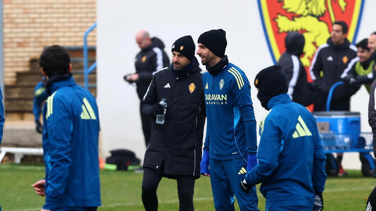 Kodro y Sellés, en el entrenamiento de ayer.