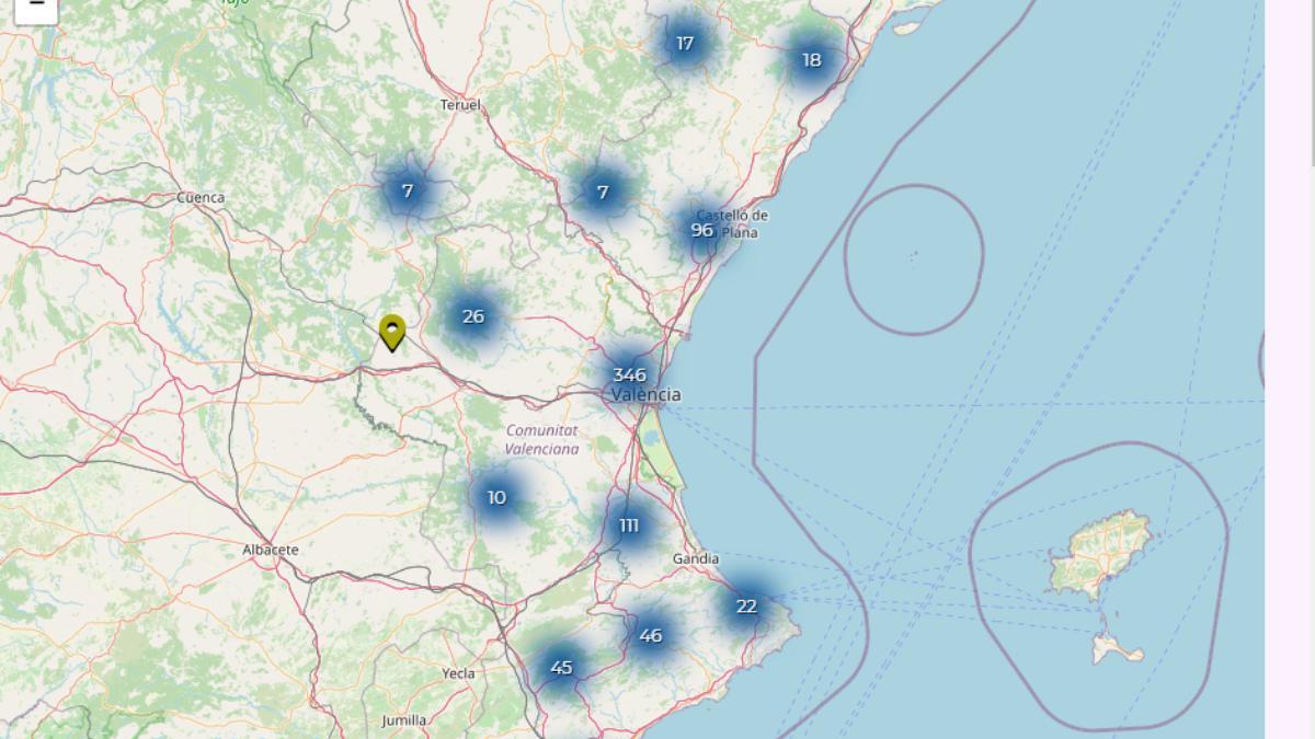 Mapa de Entidades y Servicios al Emprendimiento de la CV.