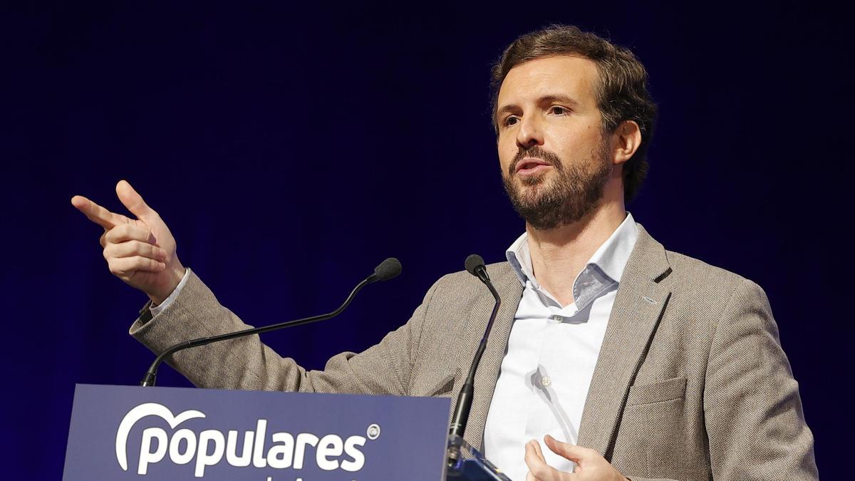 El presidente del PP, Pablo Casado.