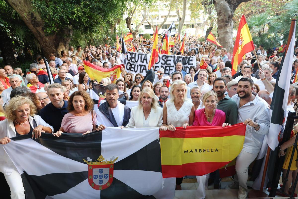 Concentración de apoyo a Ceuta en Marbella.