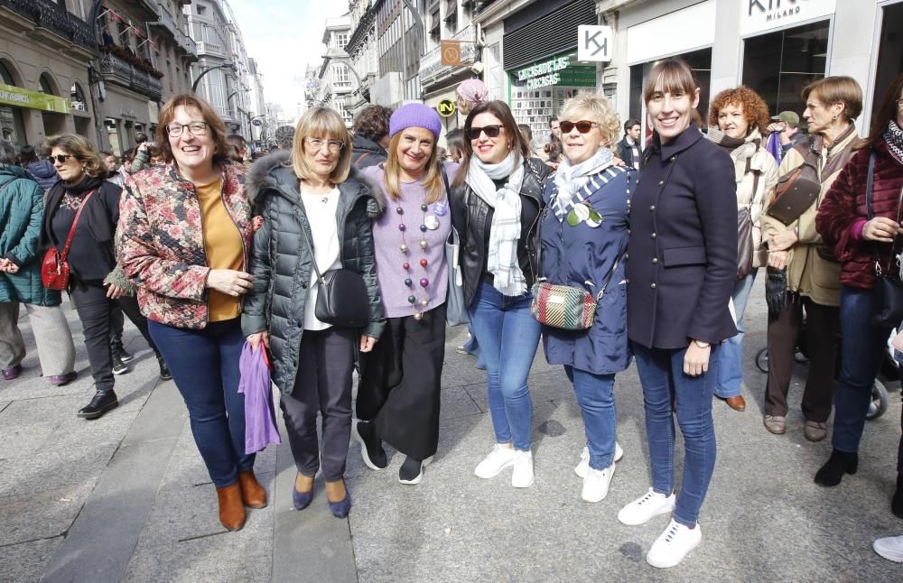 De izquierda a derecha: Olga Alonso, María Ángeles Marra, Carmela Silva, María José Caride, Isaura Abelairas y Ana Laura Iglesias, concejalas del Concello de Vigo
